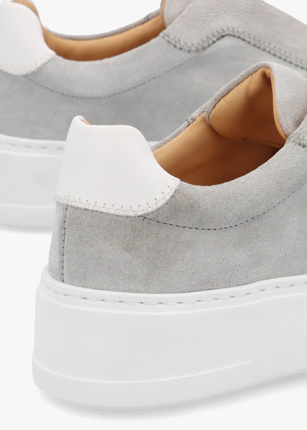 Park Mid Flatform Laceless Grey Suede Trainers