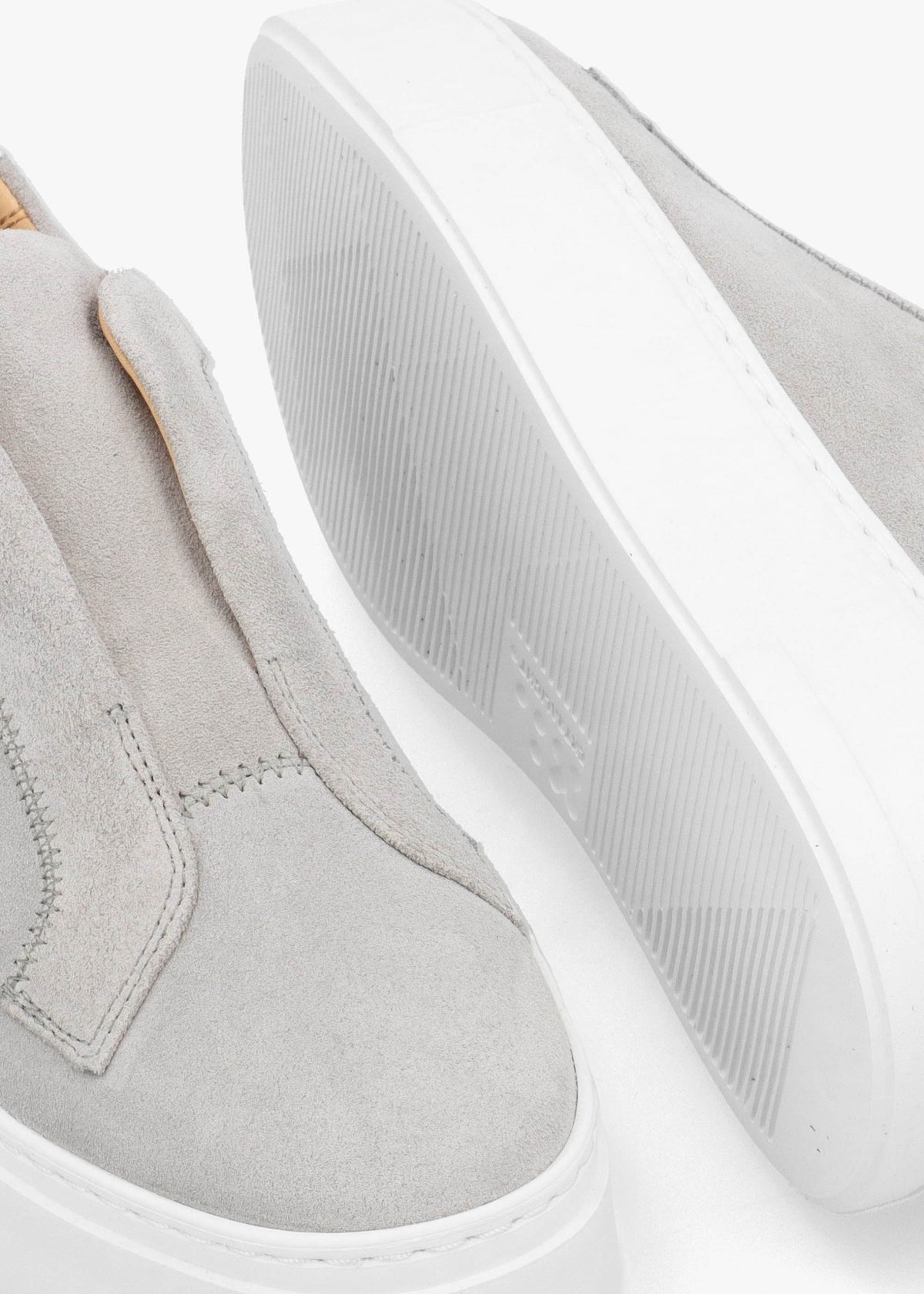 Park Mid Flatform Laceless Grey Suede Trainers