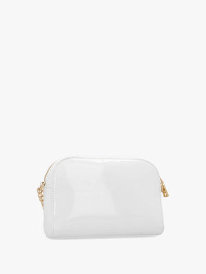 Enameled Logo Bianco Cross-Body Bag