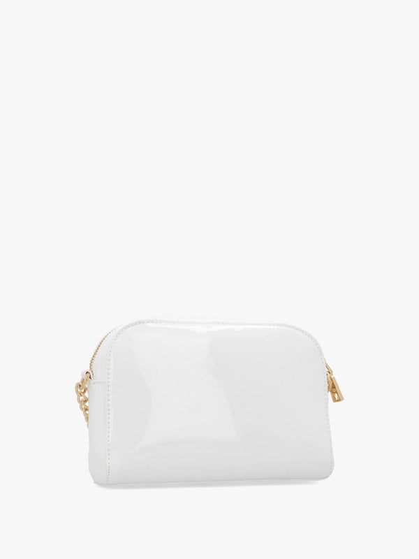 Enameled Logo Bianco Cross-Body Bag