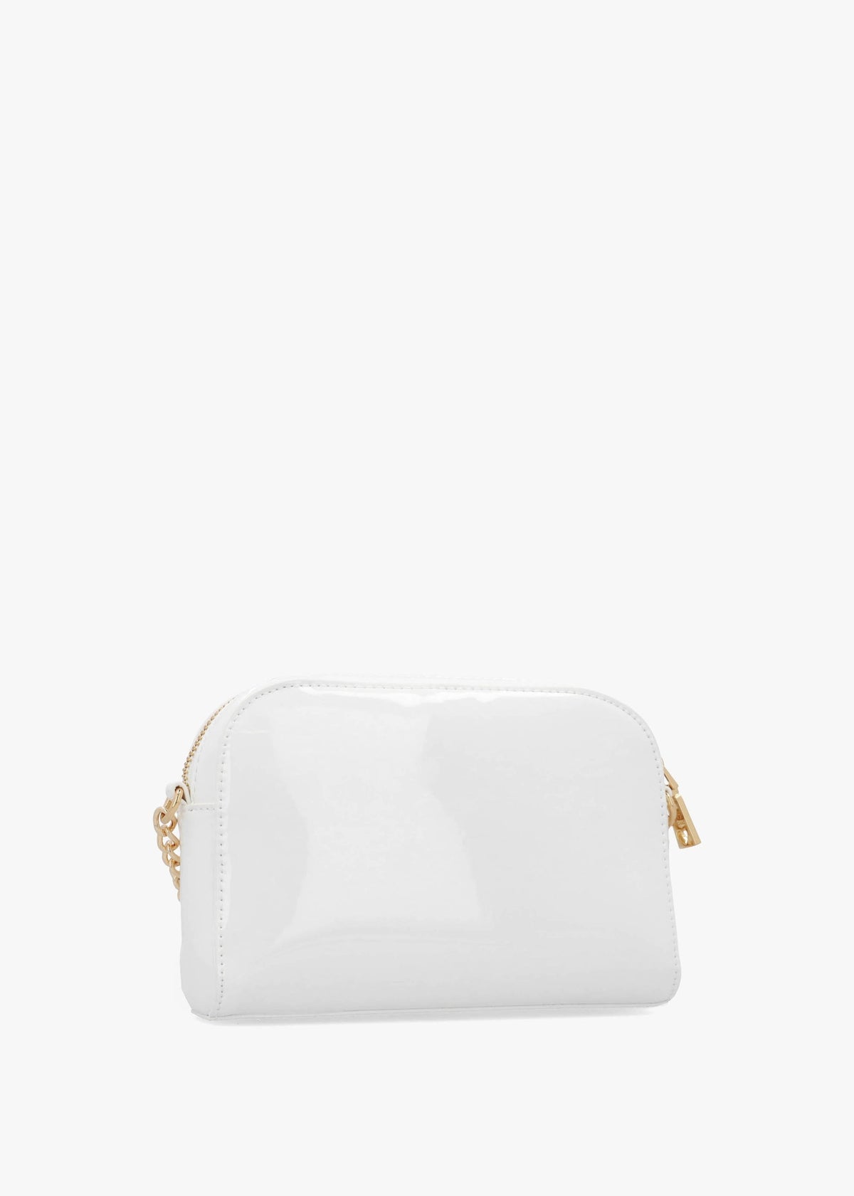 Enameled Logo Bianco Cross-Body Bag