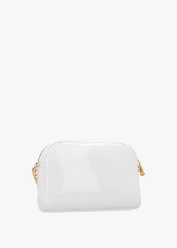 Enameled Logo Bianco Cross-Body Bag