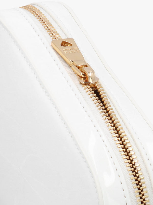Enameled Logo Bianco Cross-Body Bag