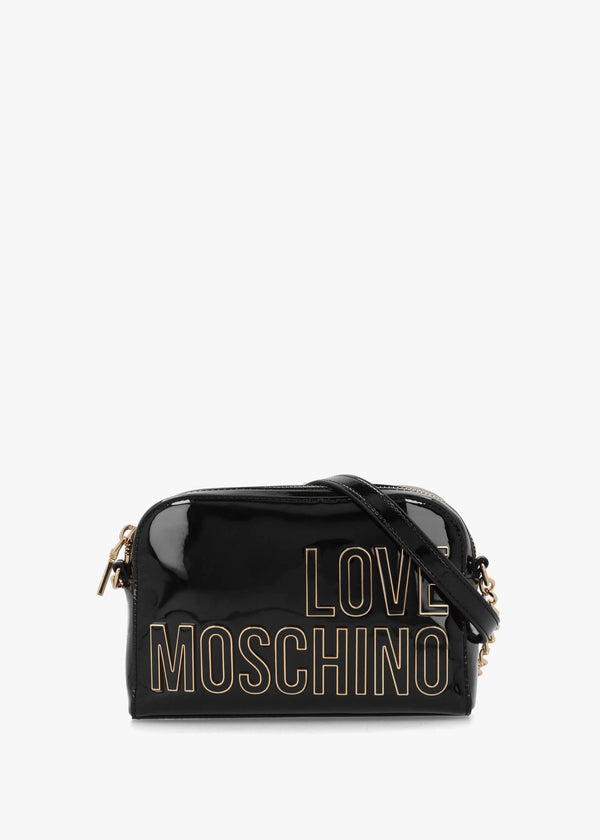 Enameled Logo Nero Cross-Body Bag