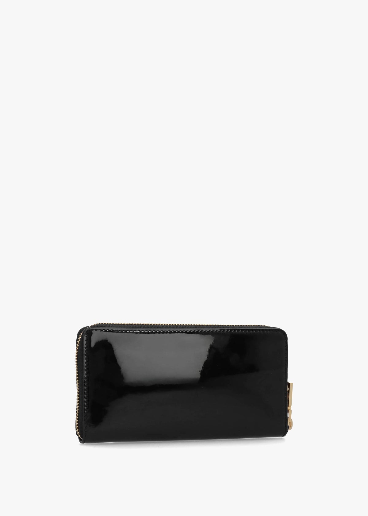 Enameled Logo Nero Zip Around Purse