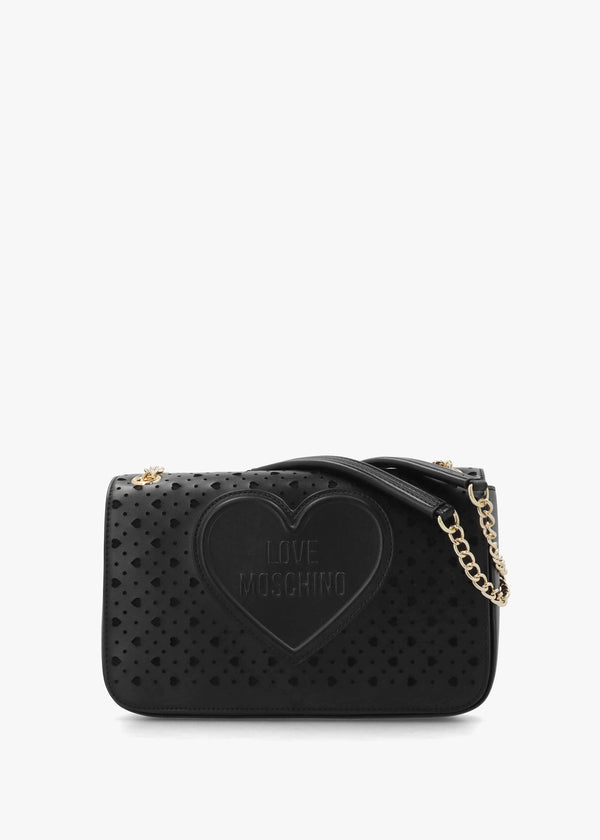 Heart Basket Nero Shoulder Bag