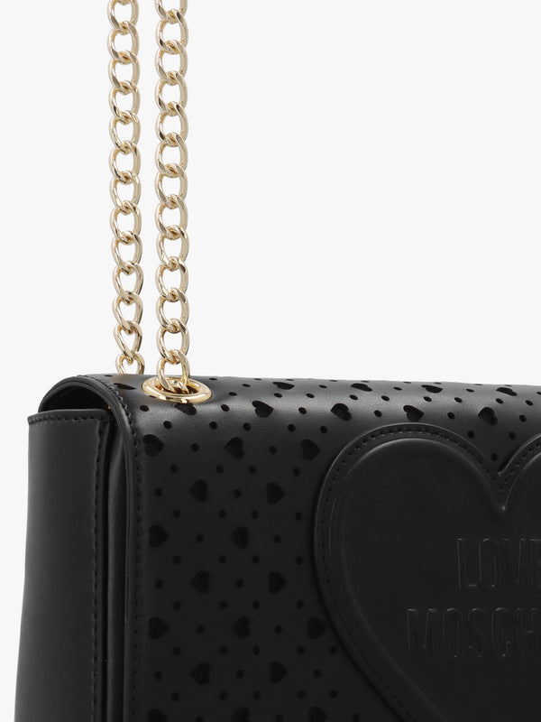 Heart Basket Nero Shoulder Bag