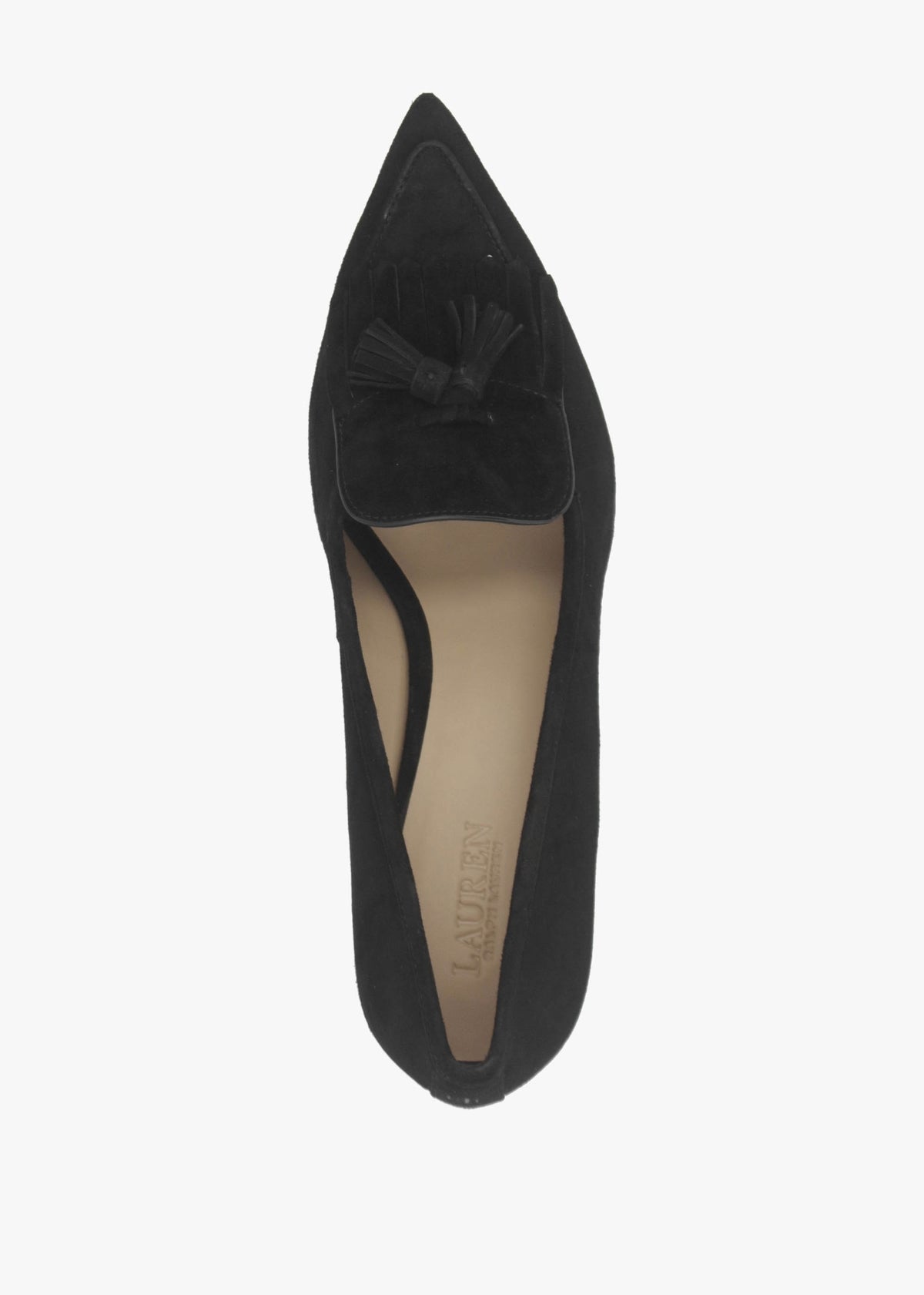 Adrienne Black Suede Kitten Heel Court Shoes