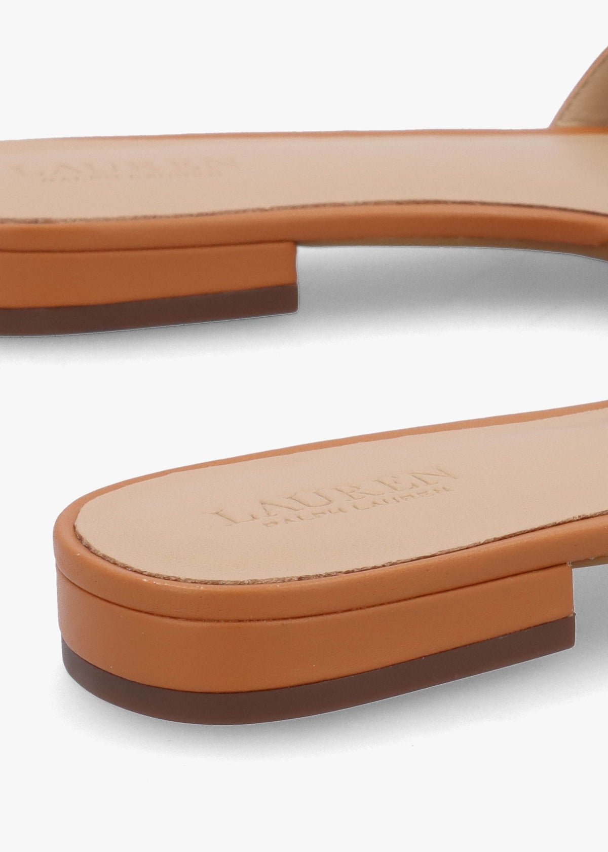 Blaike Caramel Leather Slide Sandals