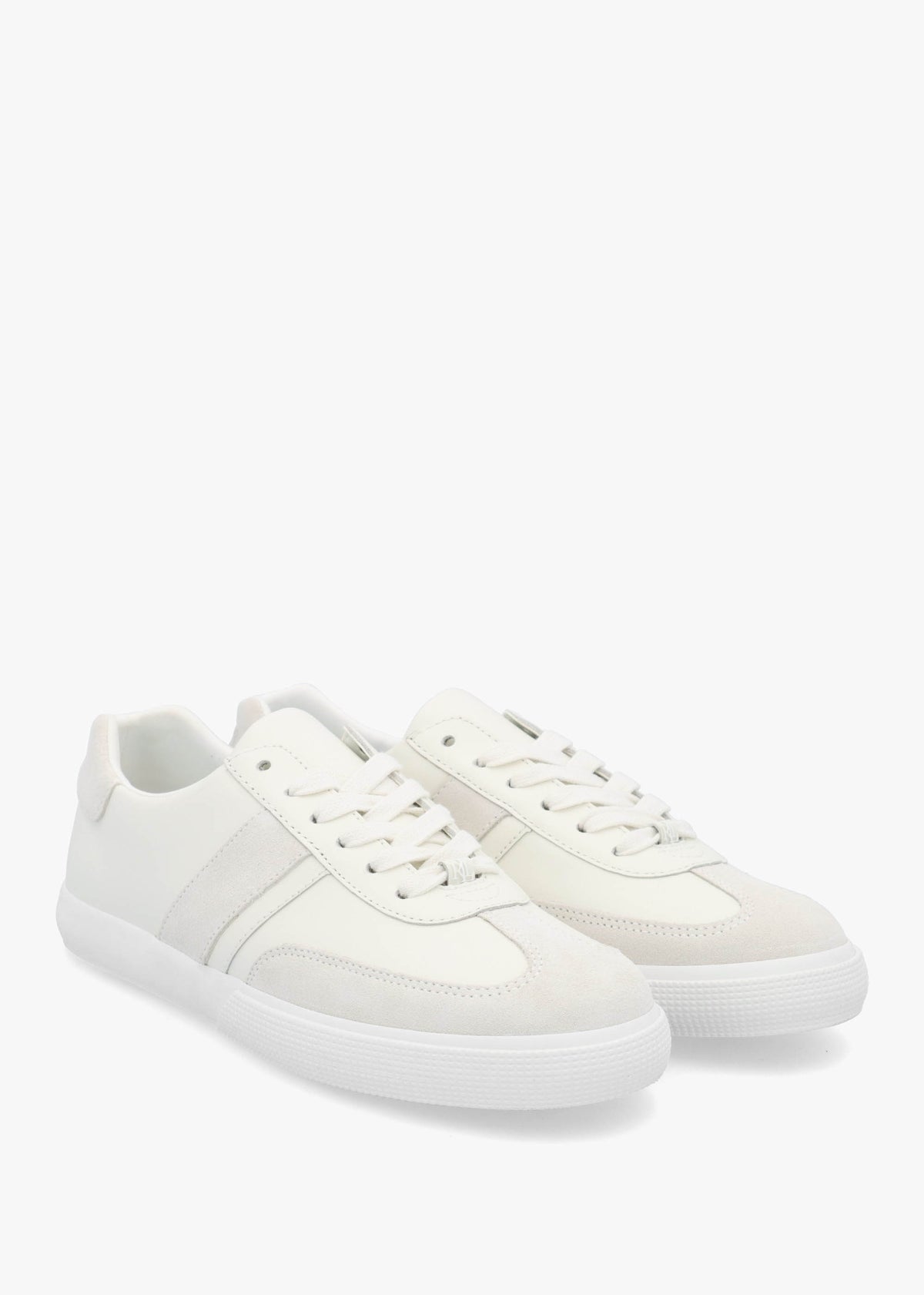 Braylee Bianco Leather & Suede Trainers