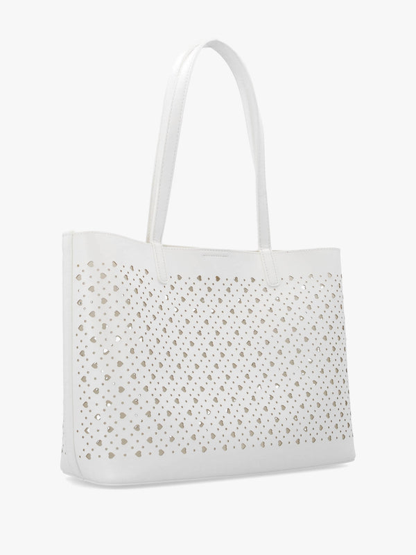 Heart Basket Bianco Tote Bag