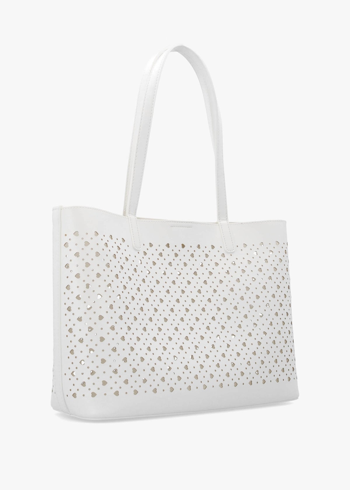 Heart Basket Bianco Tote Bag