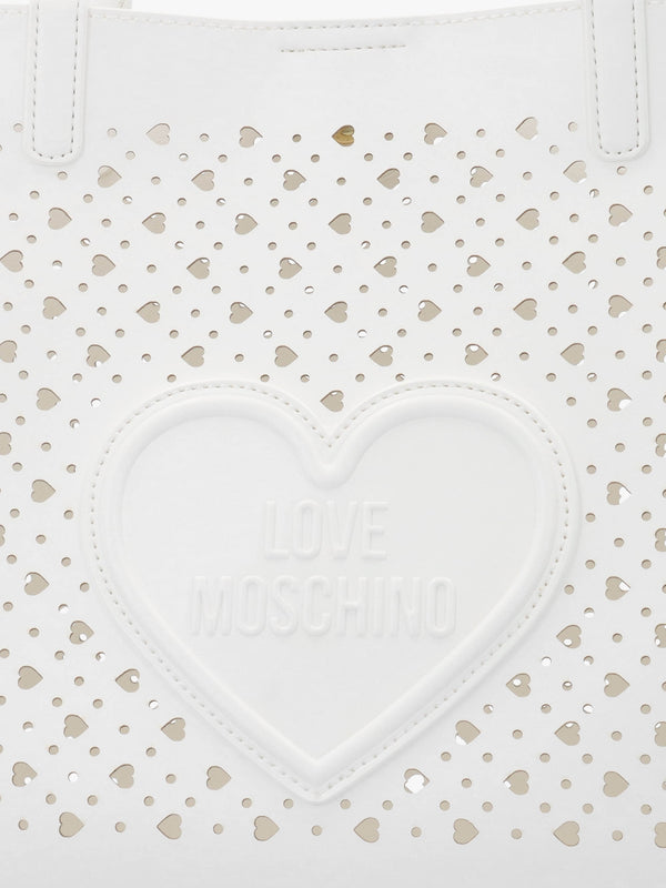 Heart Basket Bianco Tote Bag