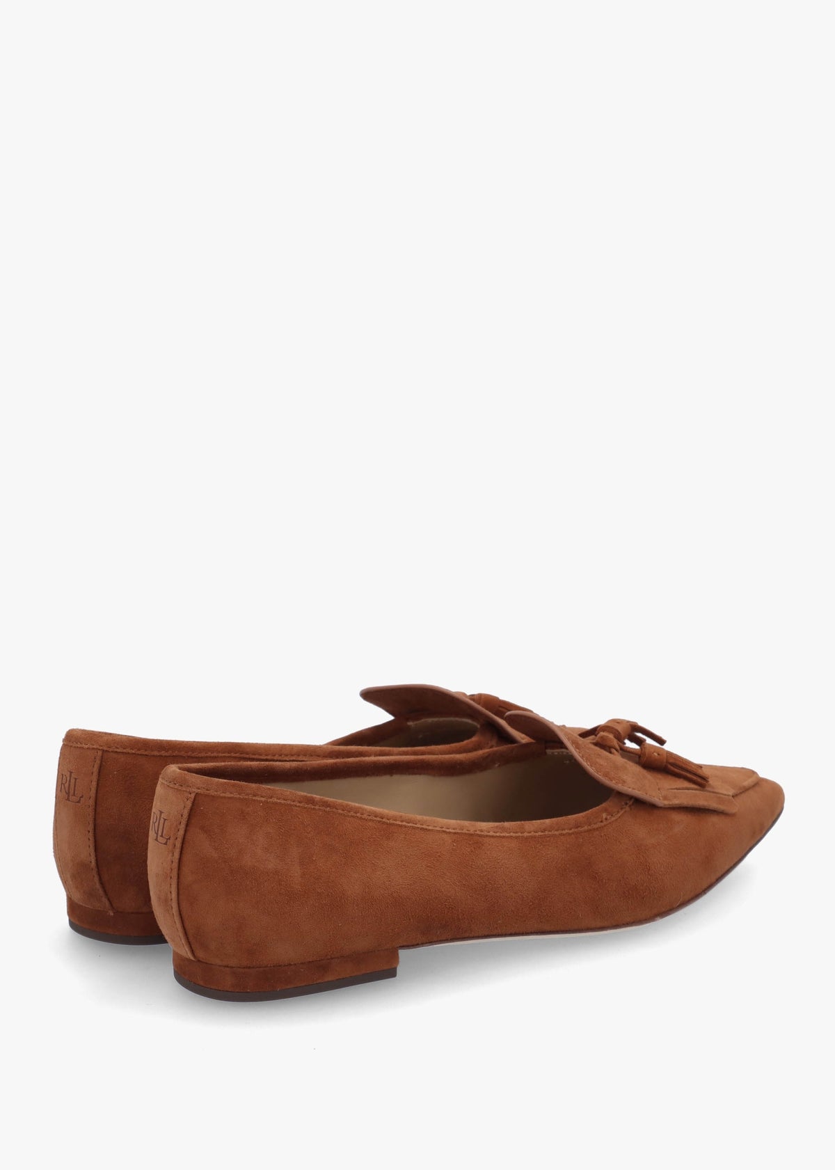 Londyn Kiltie Lauren Tan Suede Ballet Pumps