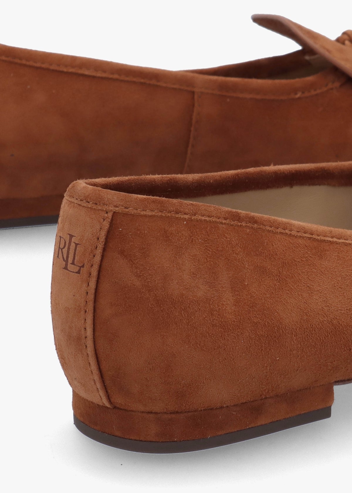 Londyn Kiltie Lauren Tan Suede Ballet Pumps