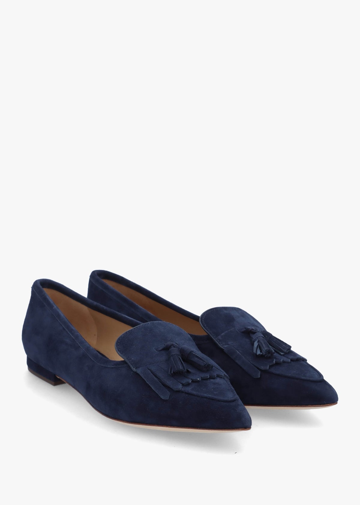 Londyn Kiltie Lauren Navy Suede Ballet Pumps