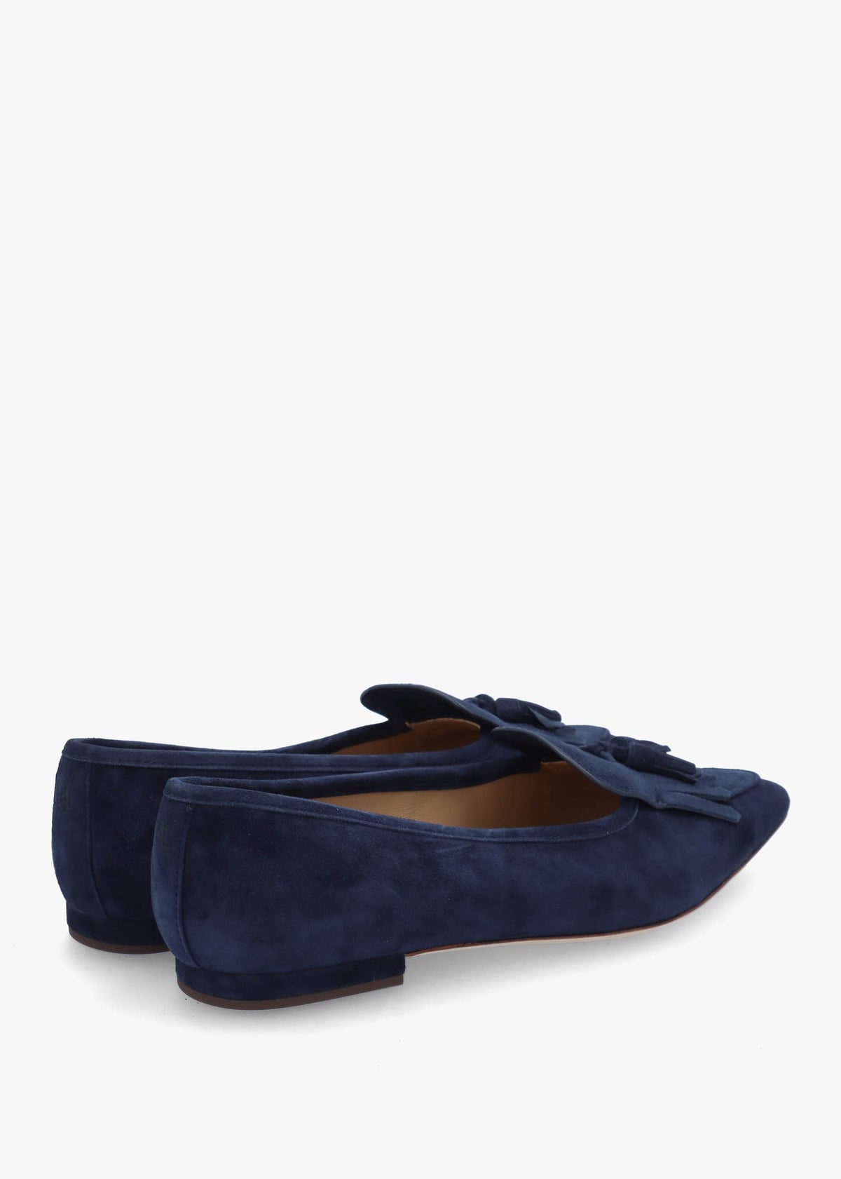 Londyn Kiltie Lauren Navy Suede Ballet Pumps