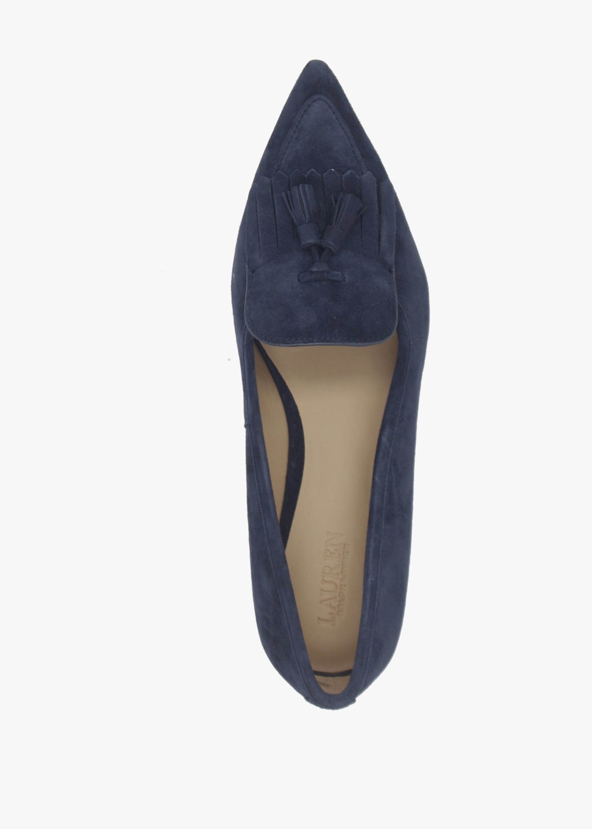 Londyn Kiltie Lauren Navy Suede Ballet Pumps