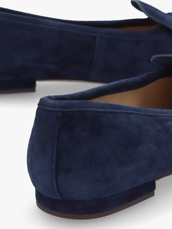 Londyn Kiltie Lauren Navy Suede Ballet Pumps