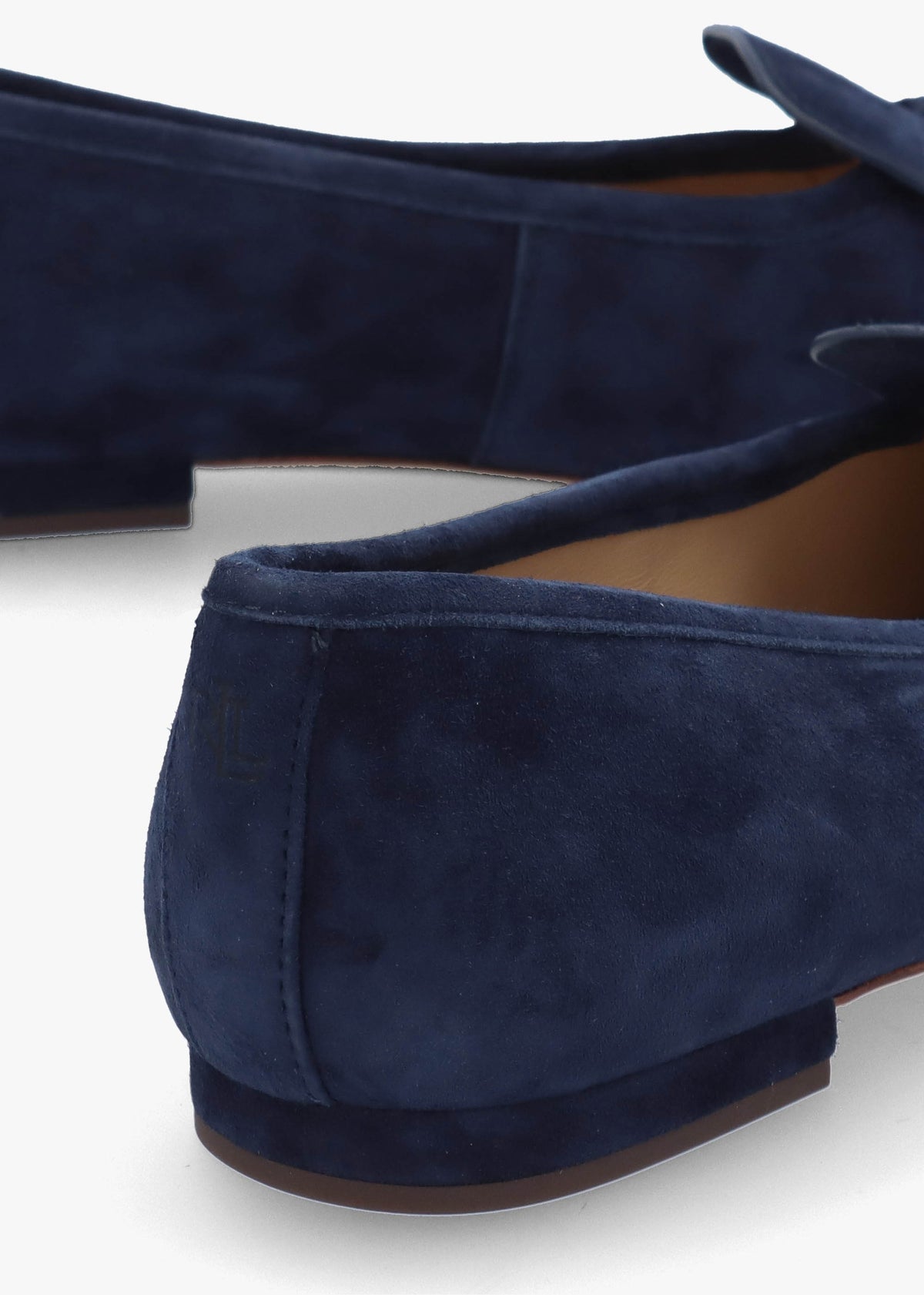 Londyn Kiltie Lauren Navy Suede Ballet Pumps