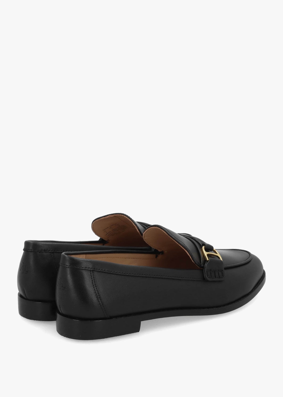 Tasha Lauren Black Leather Loafers