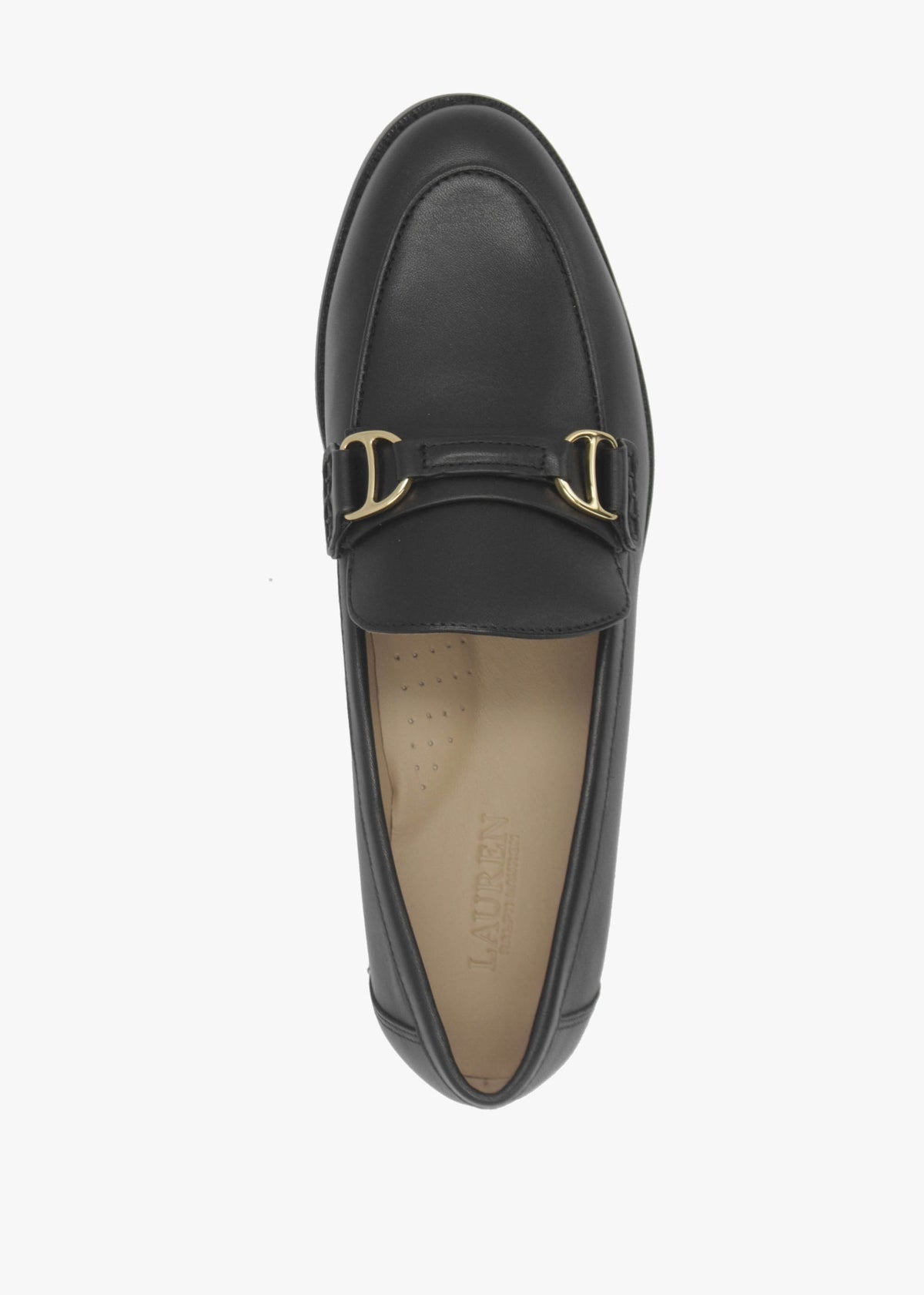 Tasha Lauren Black Leather Loafers