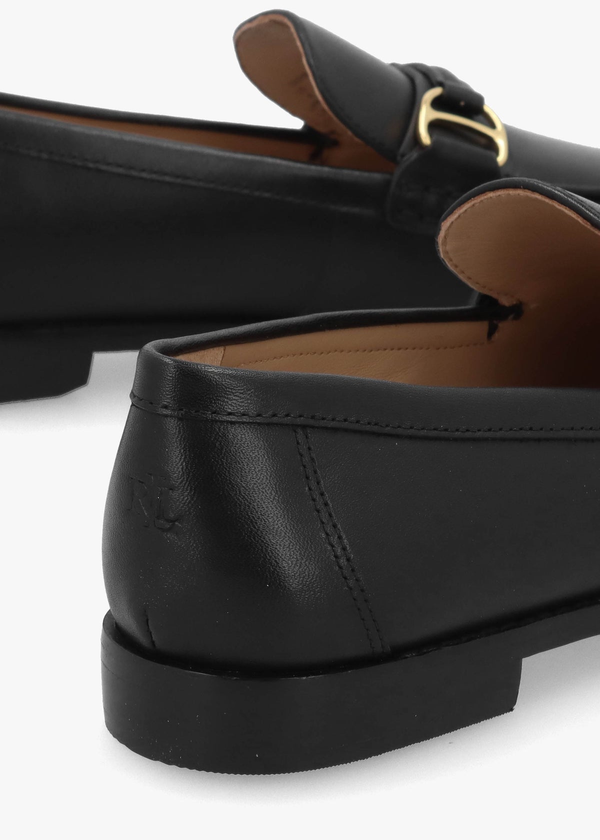 Tasha Lauren Black Leather Loafers