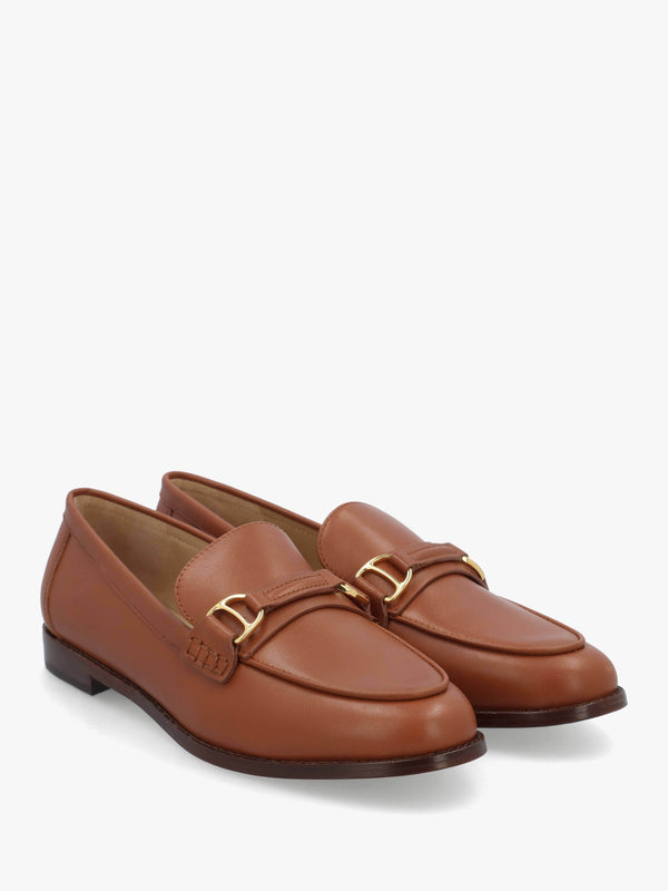 Tasha Lauren Tan Leather Loafers