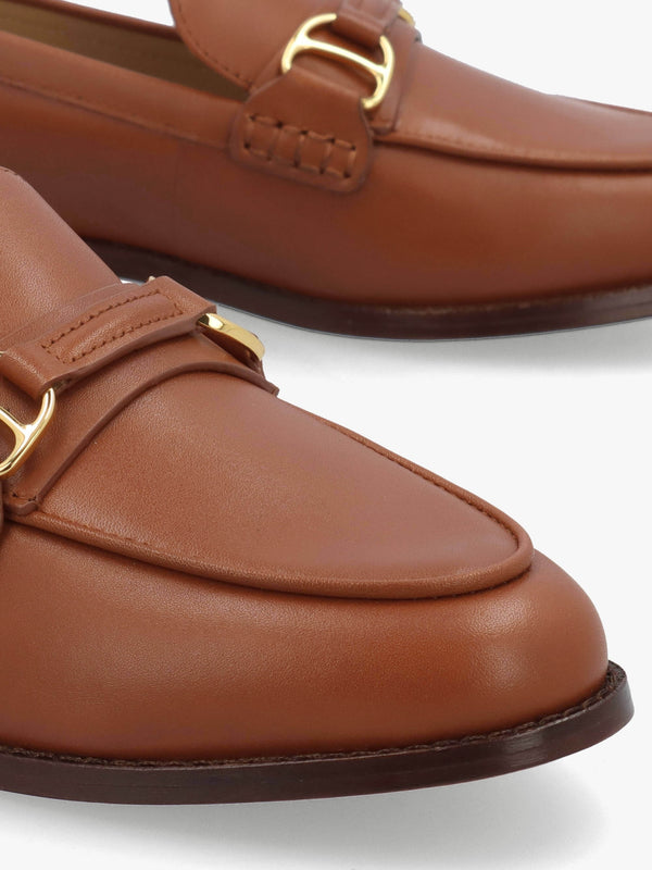 Tasha Lauren Tan Leather Loafers