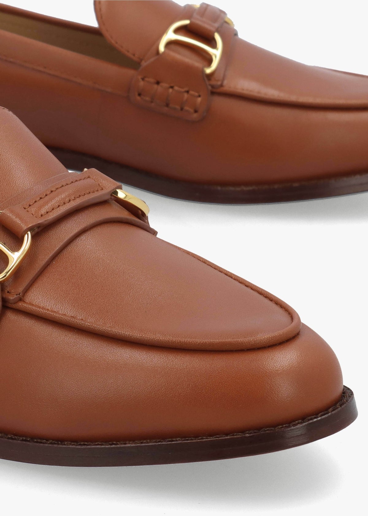 Tasha Lauren Tan Leather Loafers