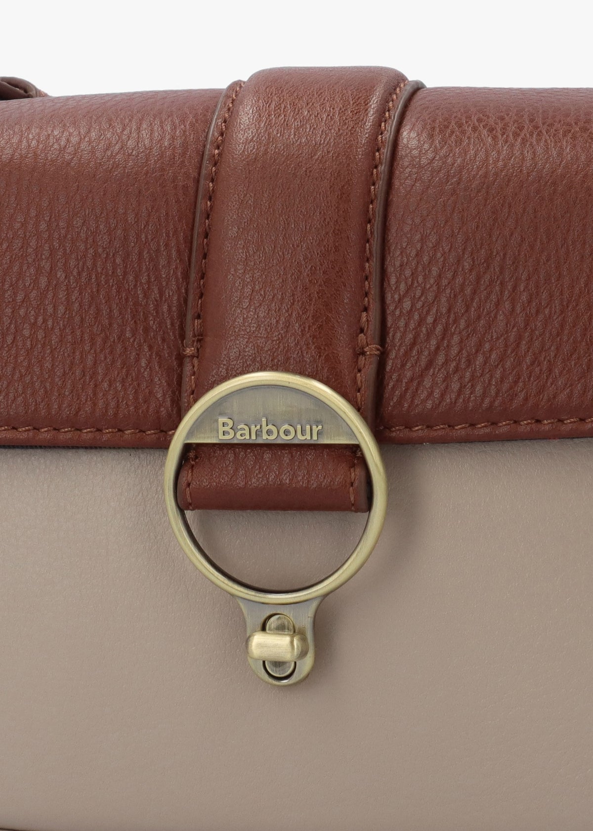 Mini Rosa Pebbled Pink Brown Leather Cross-Body Bag