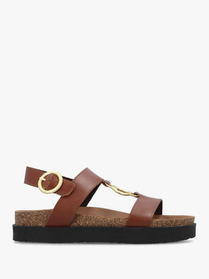 Gwen Brown Leather Sandals