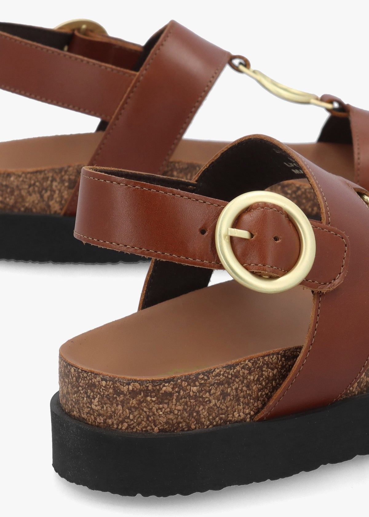 Gwen Brown Leather Sandals