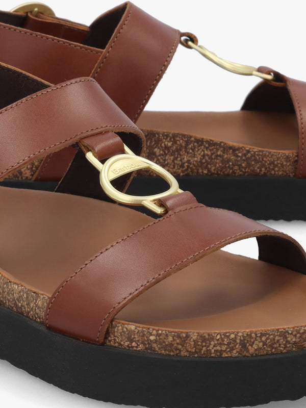 Gwen Brown Leather Sandals