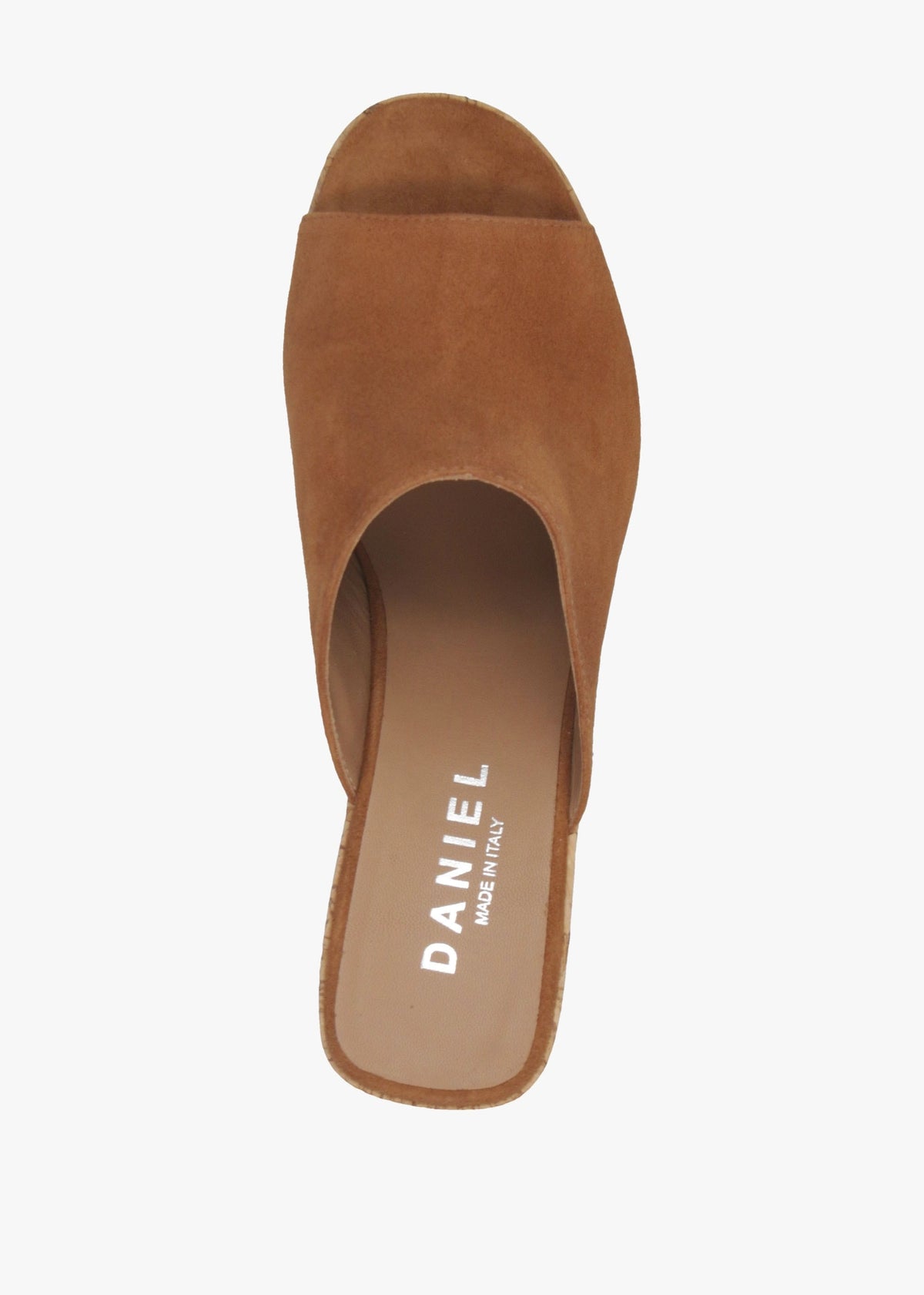 Sheli Tan Suede Cork Wedge Mules