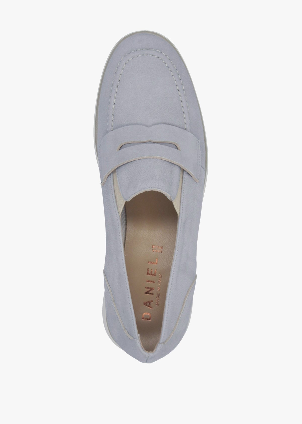 Cody Blue Suede Low Wedge Sporty Loafers