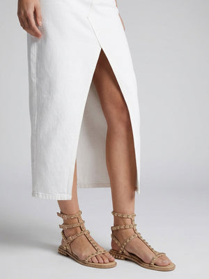 Eternal Beige Suede Studded Gladiator Sandals
