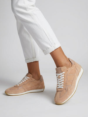 Sarita Nude Suede Runner Trainers