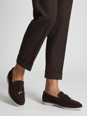 Siani Brown Suede Loafers