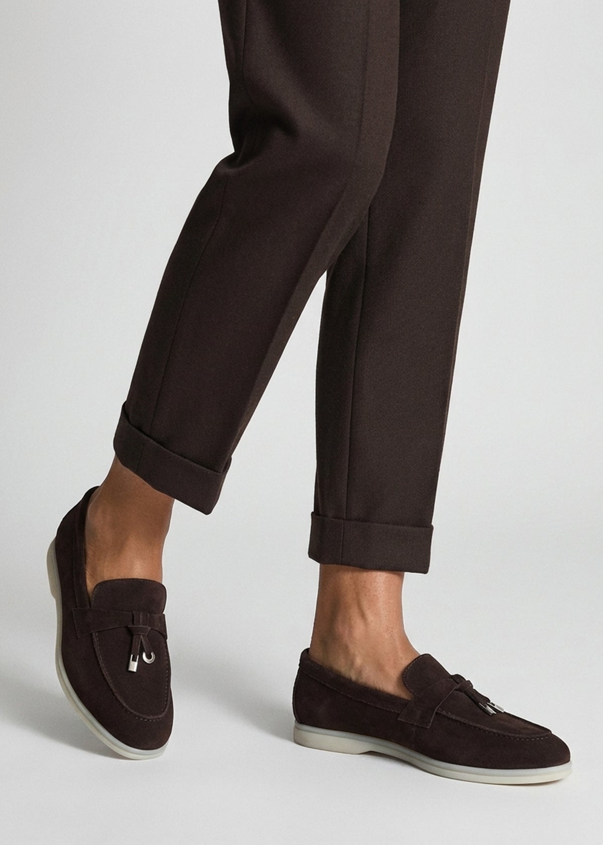 Siani Brown Suede Loafers