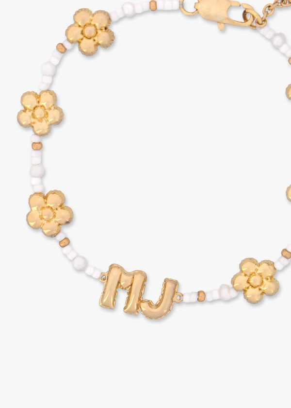 The Beaded MJ Balloon Gold Bracelet