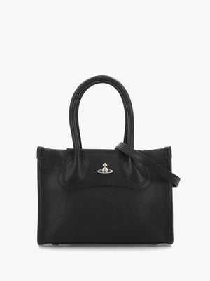 Troy Small Black Leather Tote Cross-Body