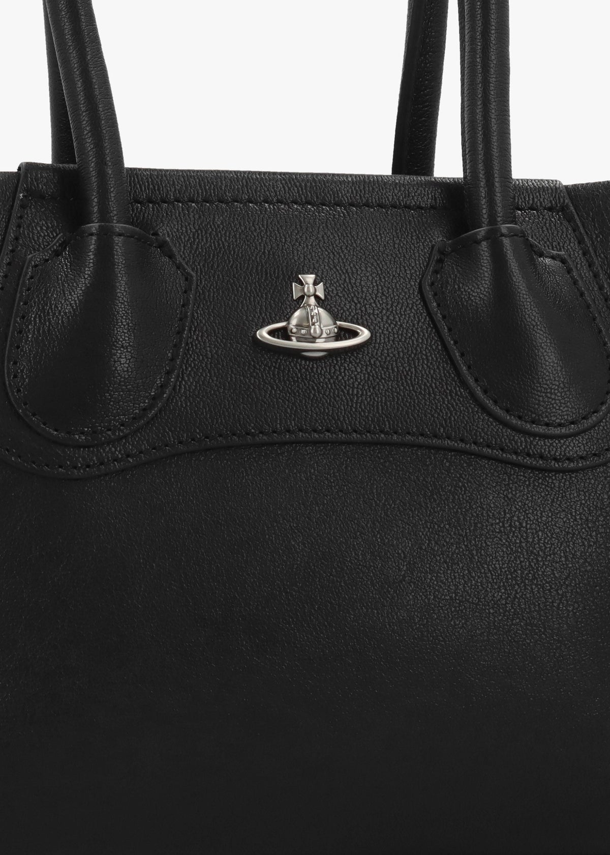 Troy Small Black Leather Tote Cross-Body