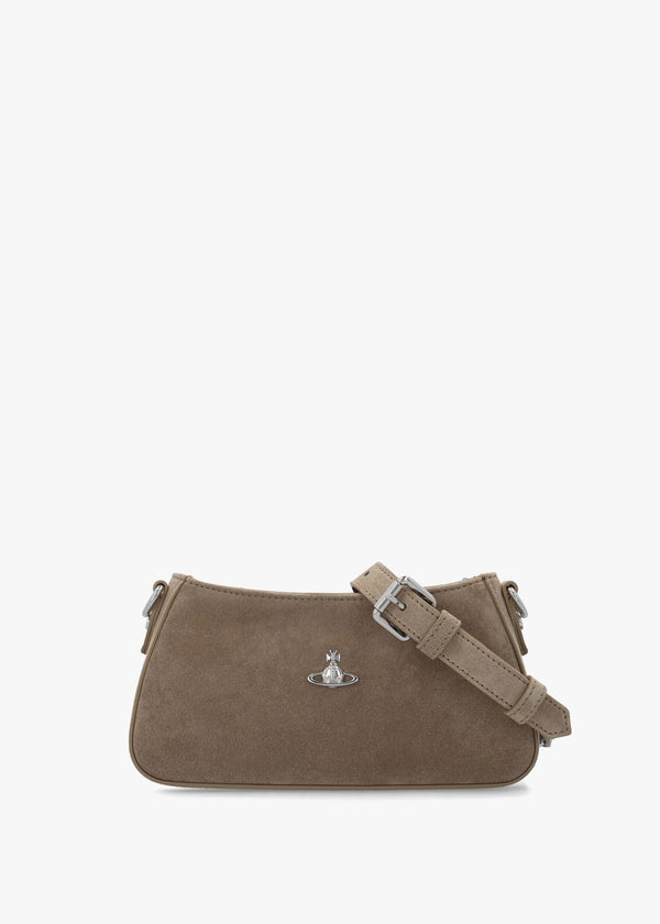 Tasha Stone Suede Shoulder Phone Bag