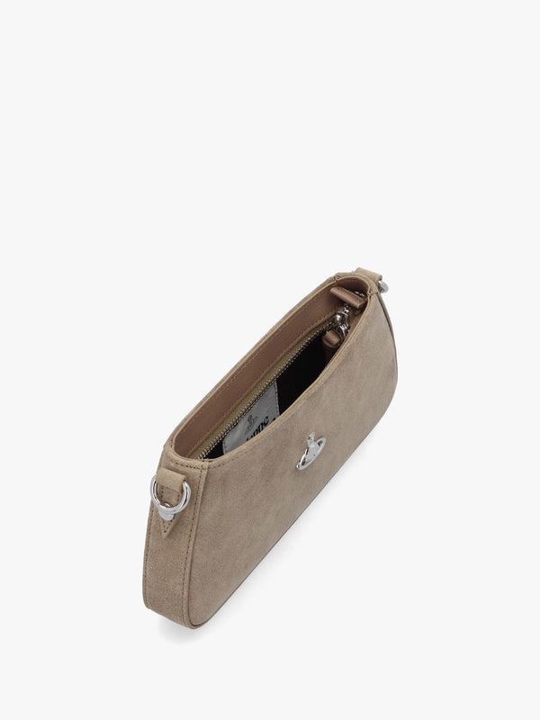 Tasha Stone Suede Shoulder Phone Bag