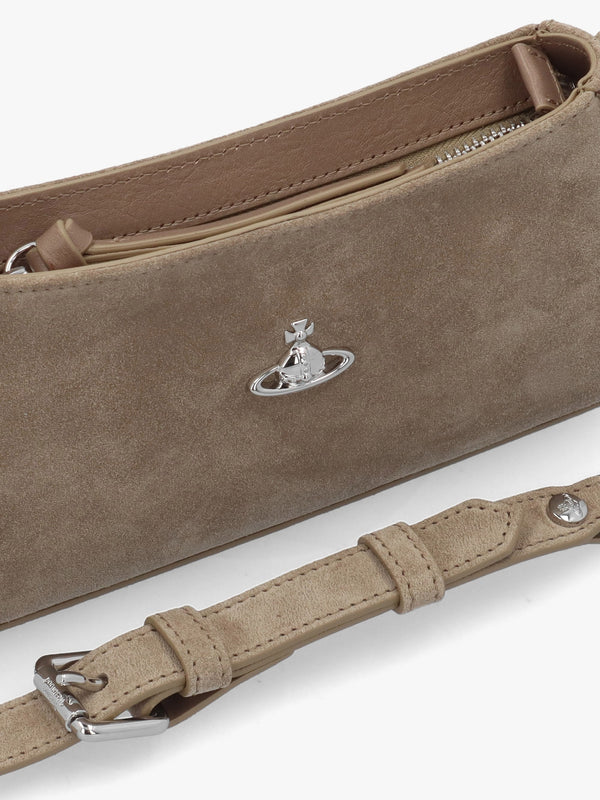 Tasha Stone Suede Shoulder Phone Bag