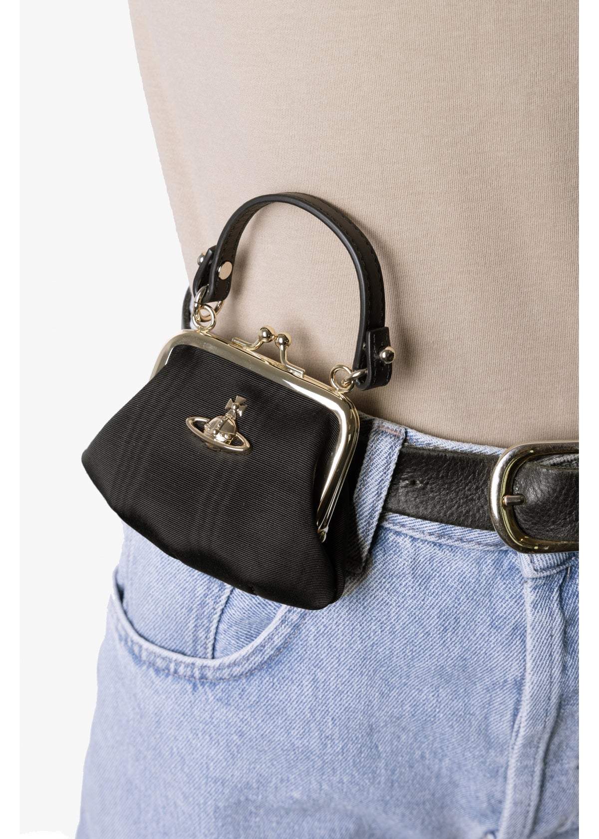 Mini Granny Frame Black Purse