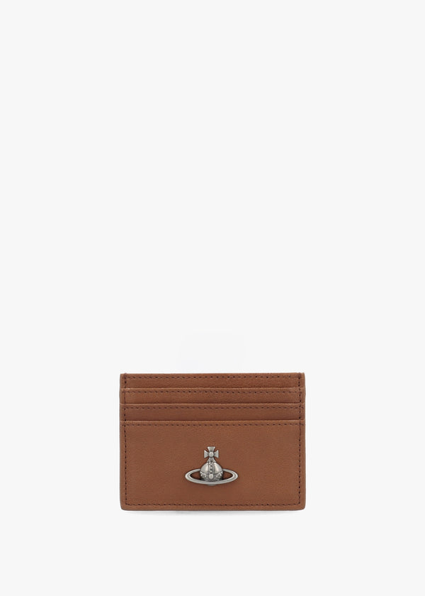 Honey Leather Flat Card Holder