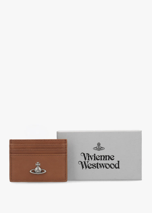 Honey Leather Flat Card Holder