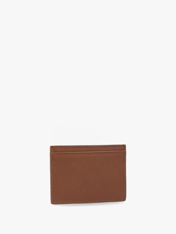 Honey Leather Flat Card Holder